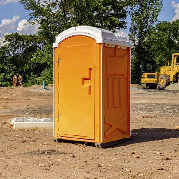 how often are the porta potties cleaned and serviced during a rental period in Olcott New York